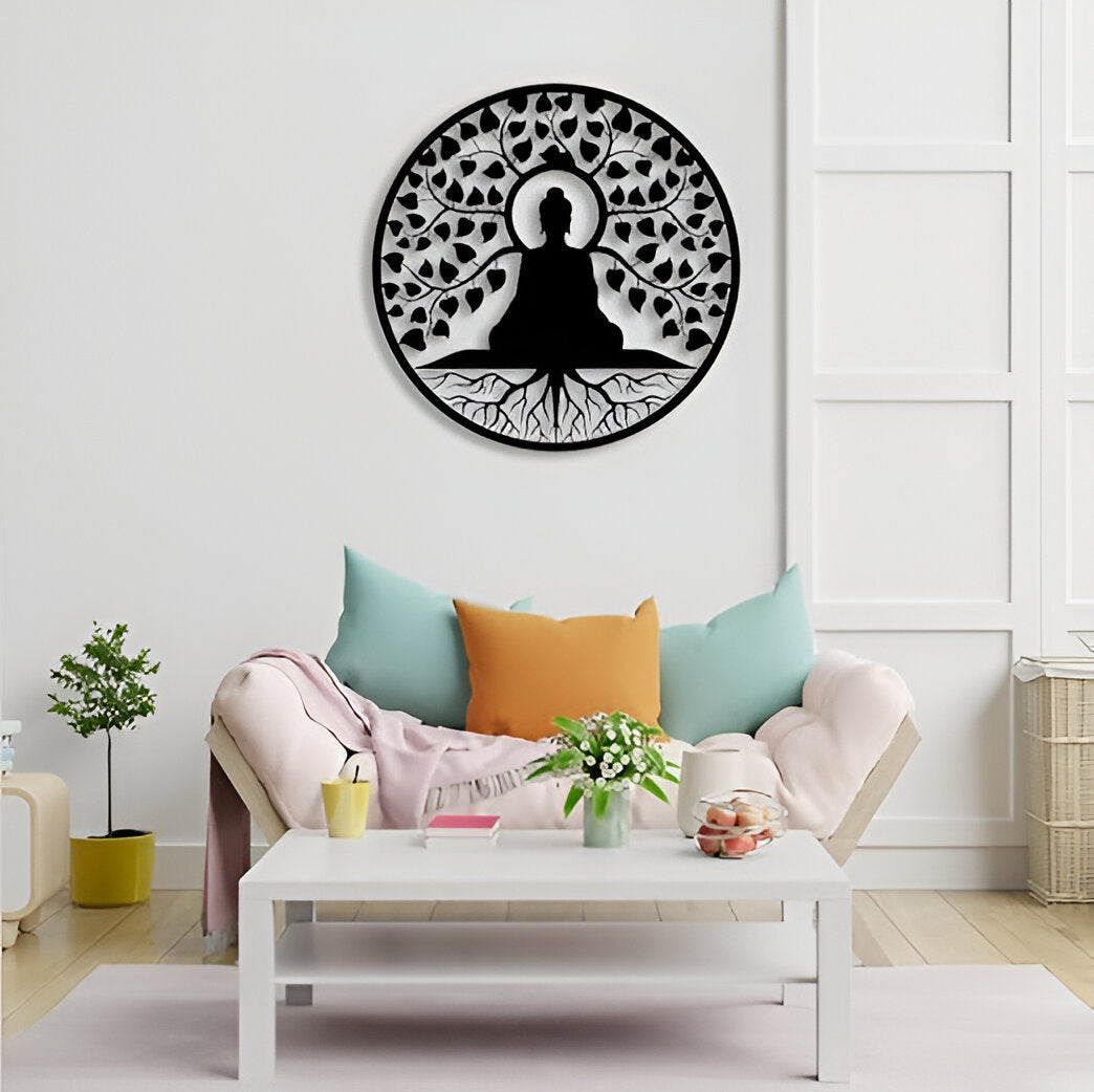 Buddha Wall Art – Sacred Bodhi Tree Metal Decor