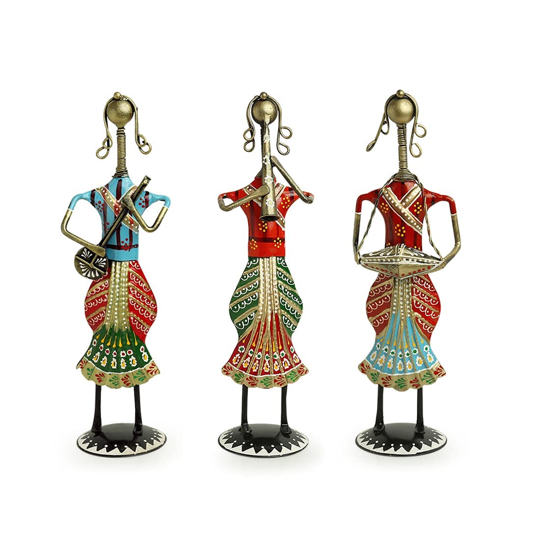 Sardar Lady Musician Figurines (Set of 3) - Nestern