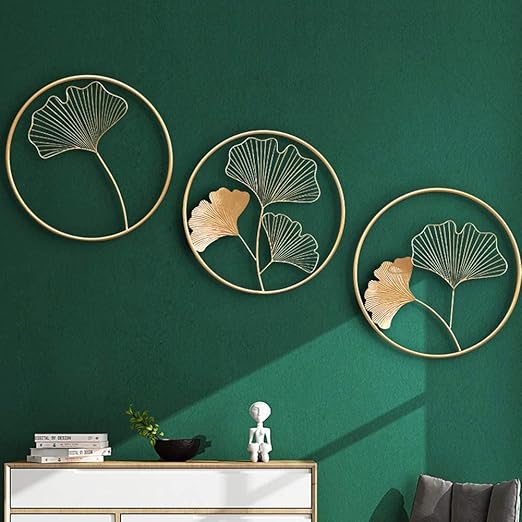 Elegant Metal Ginkgo Leaf Wall Art