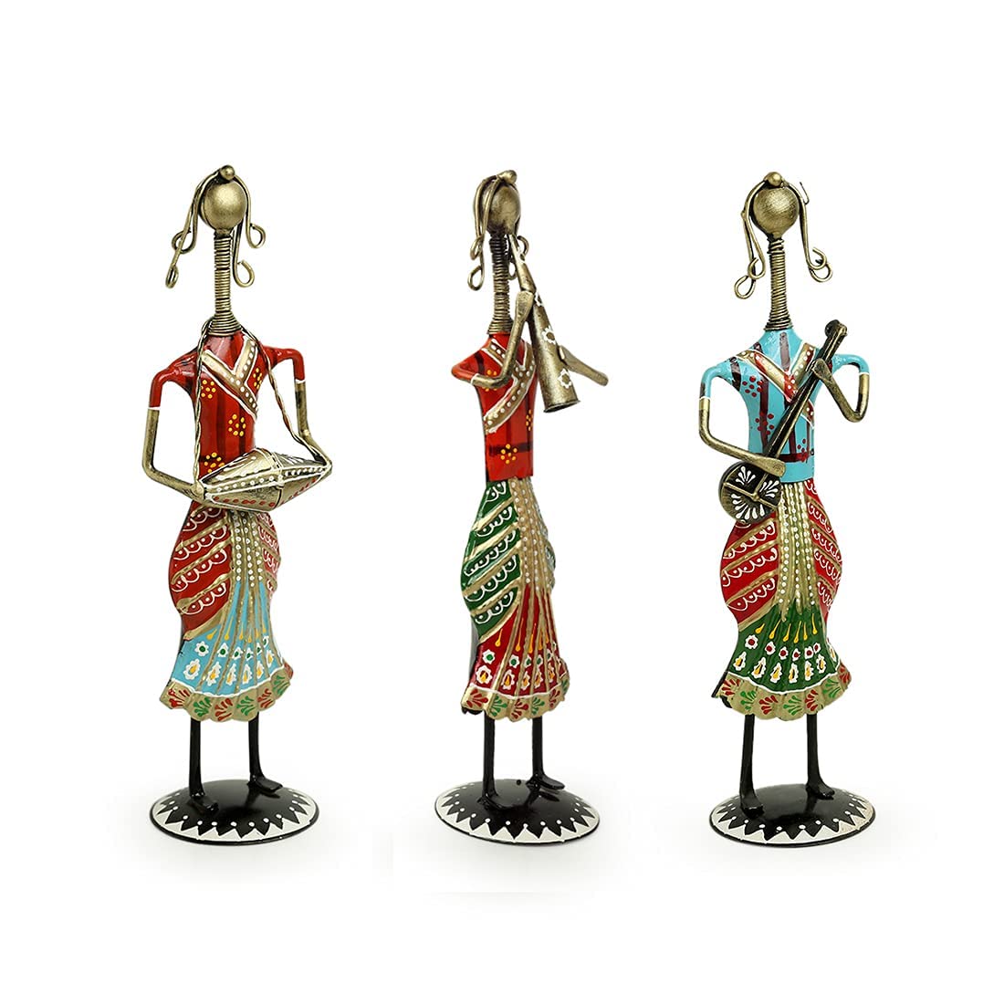 Sardar Lady Musician Figurines (Set of 3) - Nestern