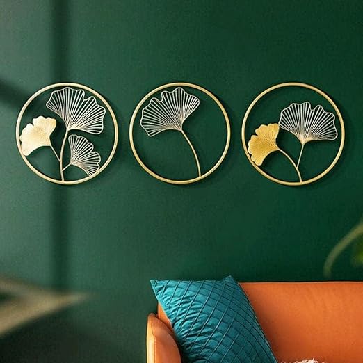 Elegant Metal Ginkgo Leaf Wall Art