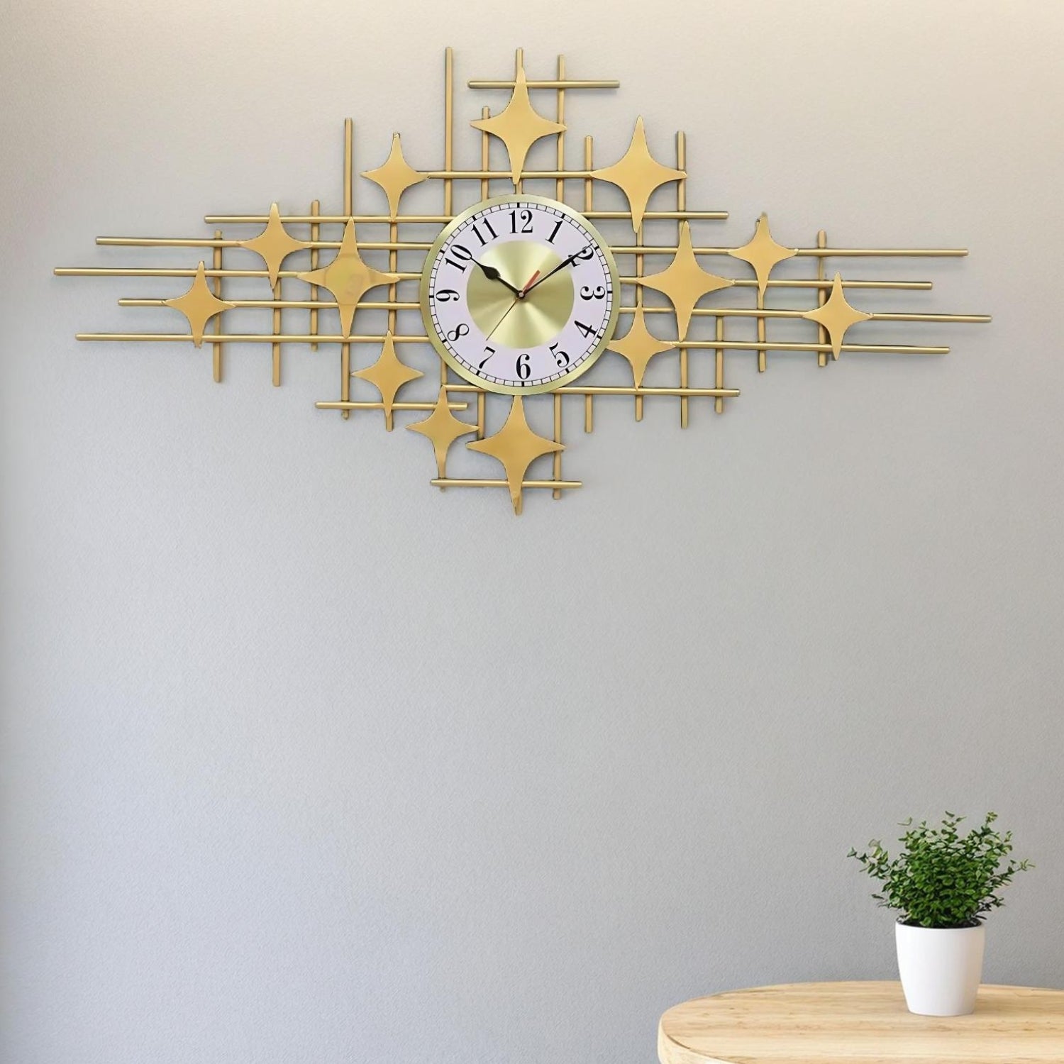 Geometric Design Wall Clock Showcasing Modern Artistry & Style