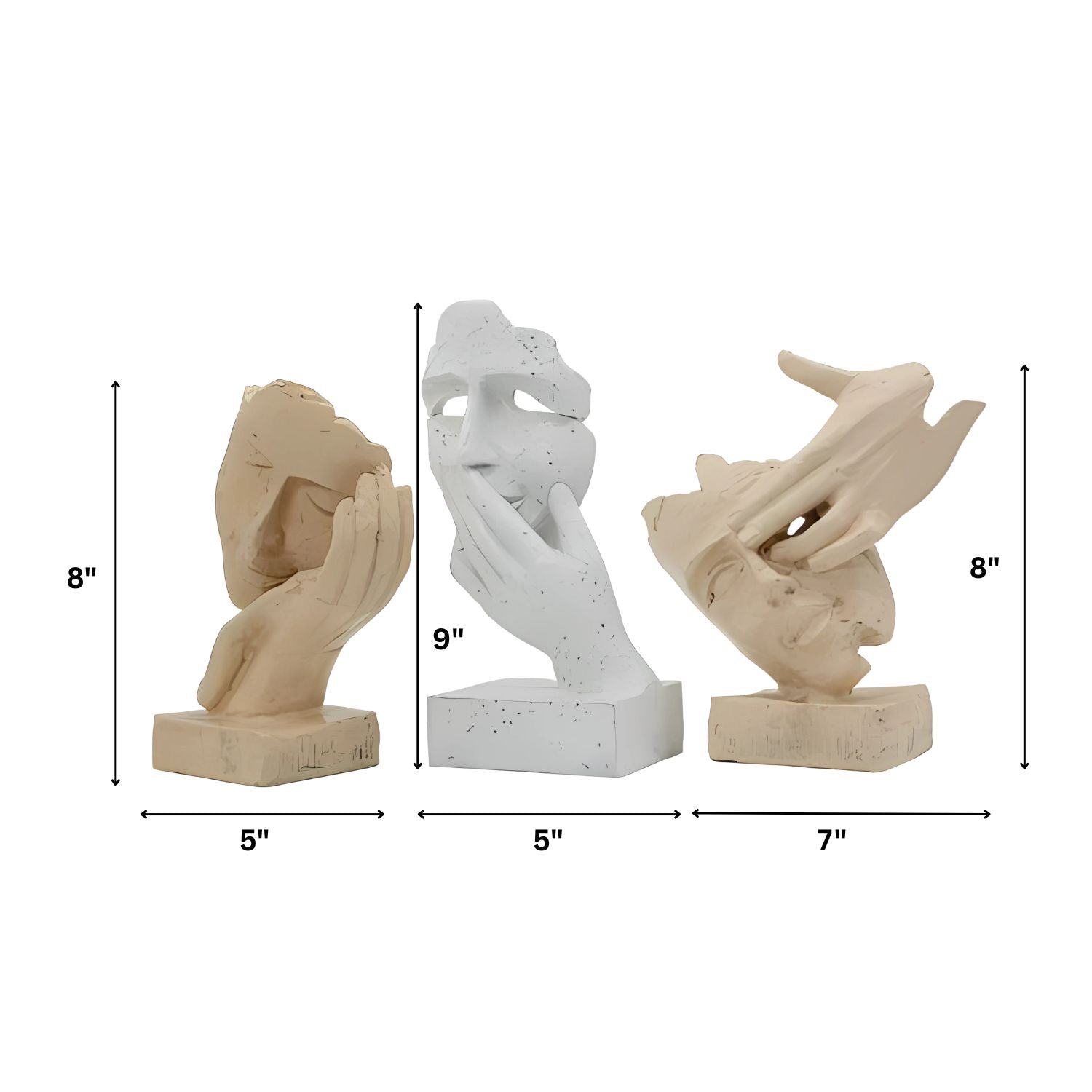 Human face with Hand on Mouth Showpiece for Home Decor
