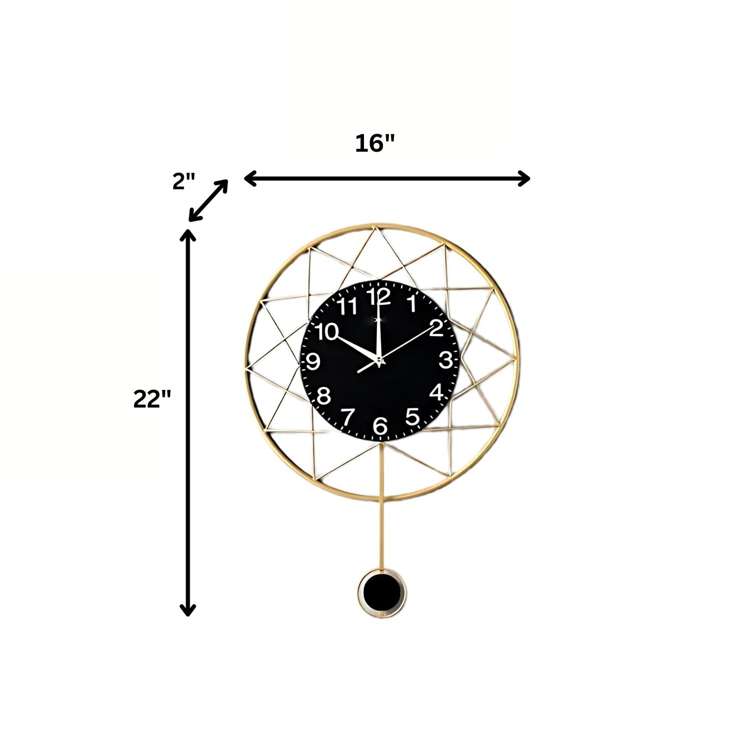 Modern Creative Metal Iron Wall Hanging Clock Elevating Contemporary Decor