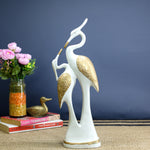 Graceful Crane Decor With Gold Detailing For Elegant Spaces