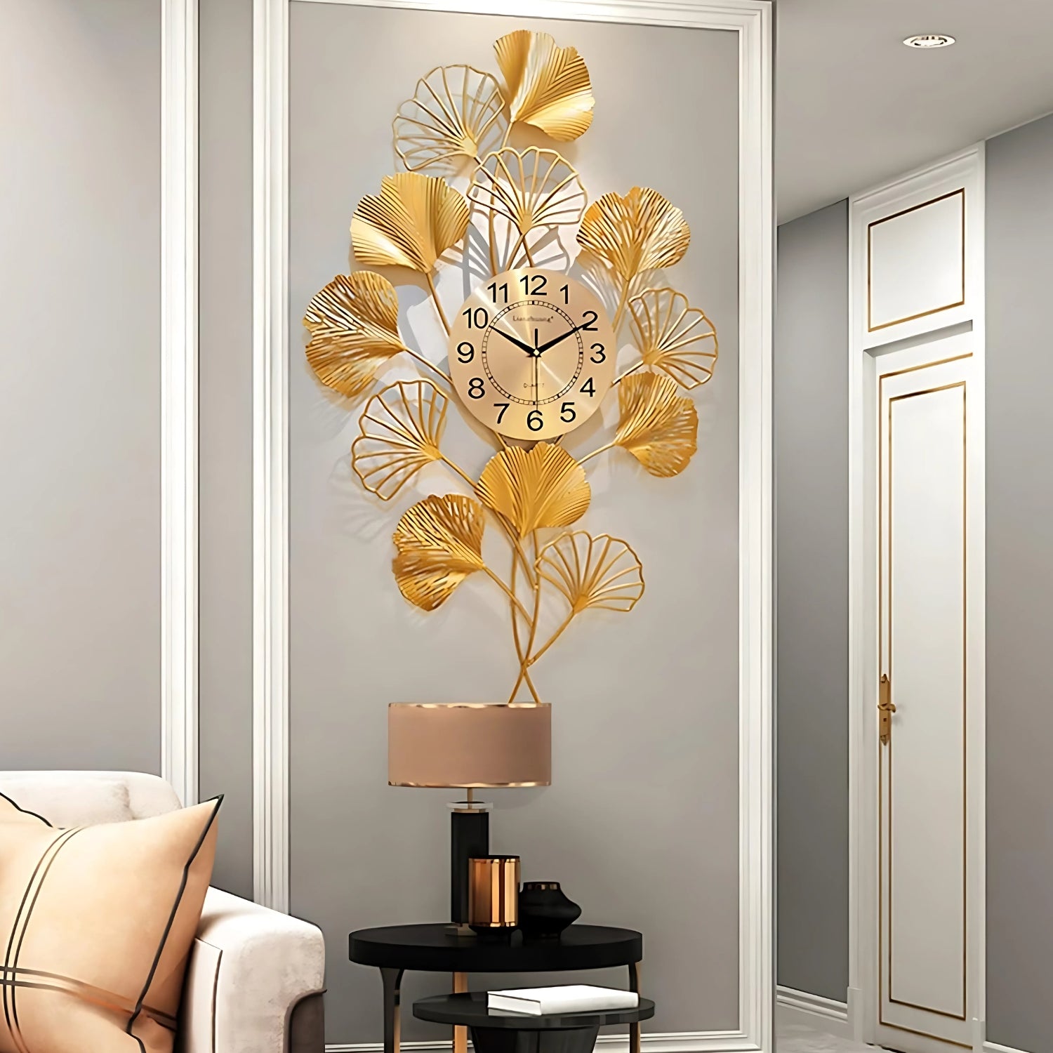 Goldy Star Wall Clock Enhancing Decor With Elegant Shine