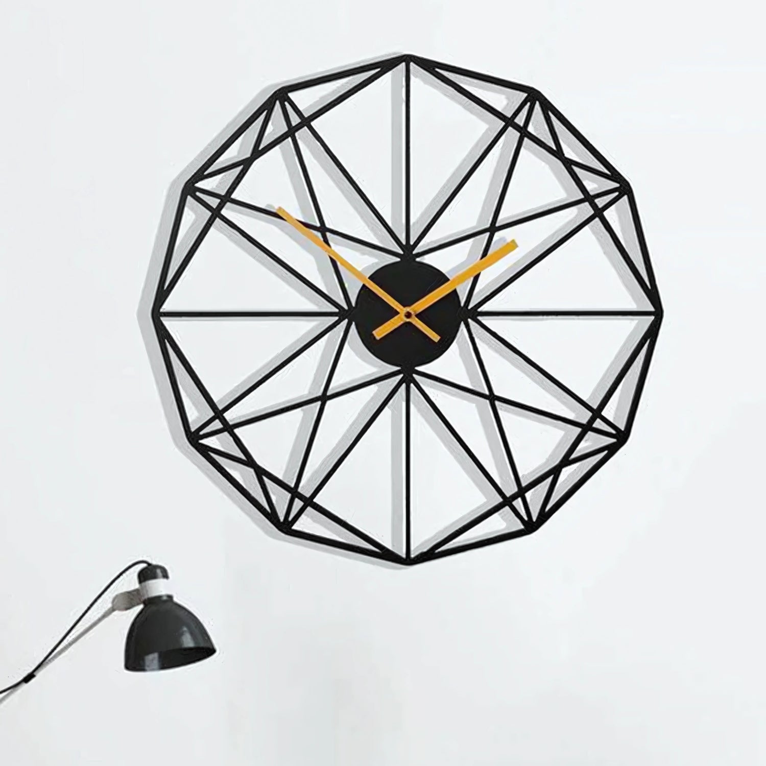 Black Metal Analog Wall Clock 24 Inches Adding Unique Charm
