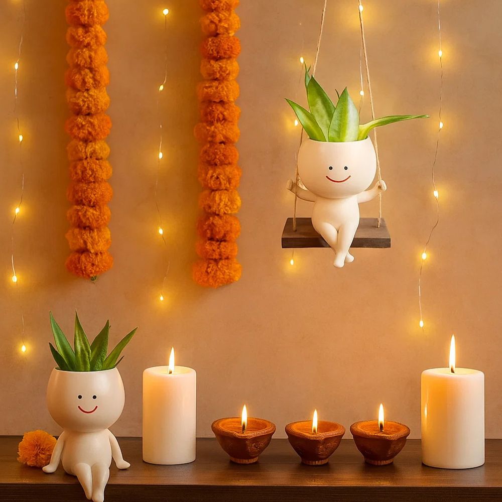 The Happy Hang Planter - Cute Hanging Pot For Indoor Plants