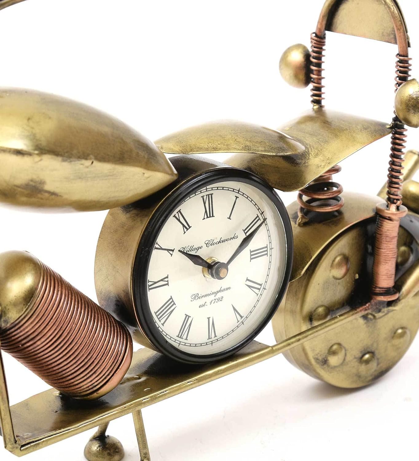 Antique Metal Biker Table Clock - Nestern