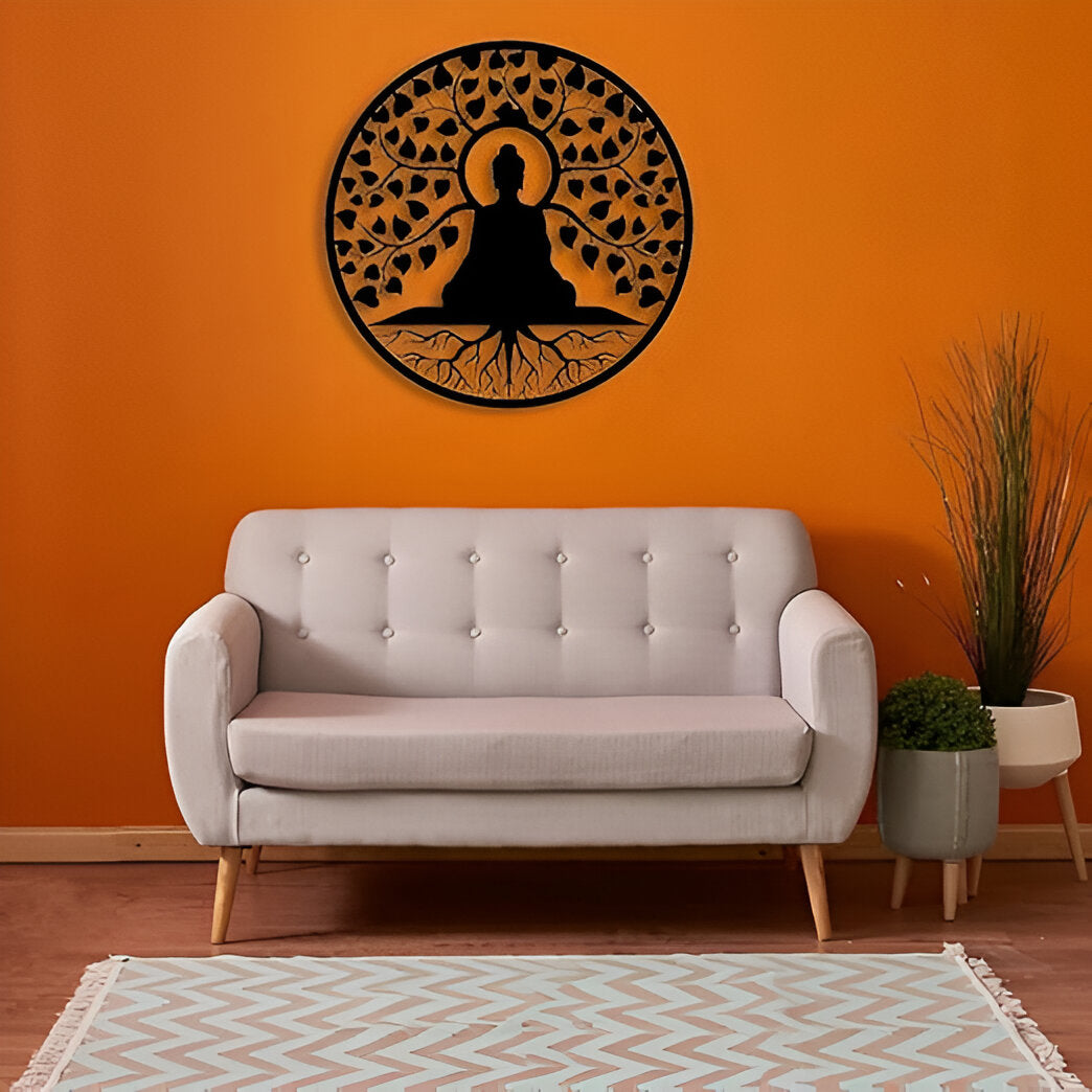 Buddha Wall Art – Sacred Bodhi Tree Metal Decor