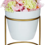 Modern Minimalist Metal Plant Stand with Planter