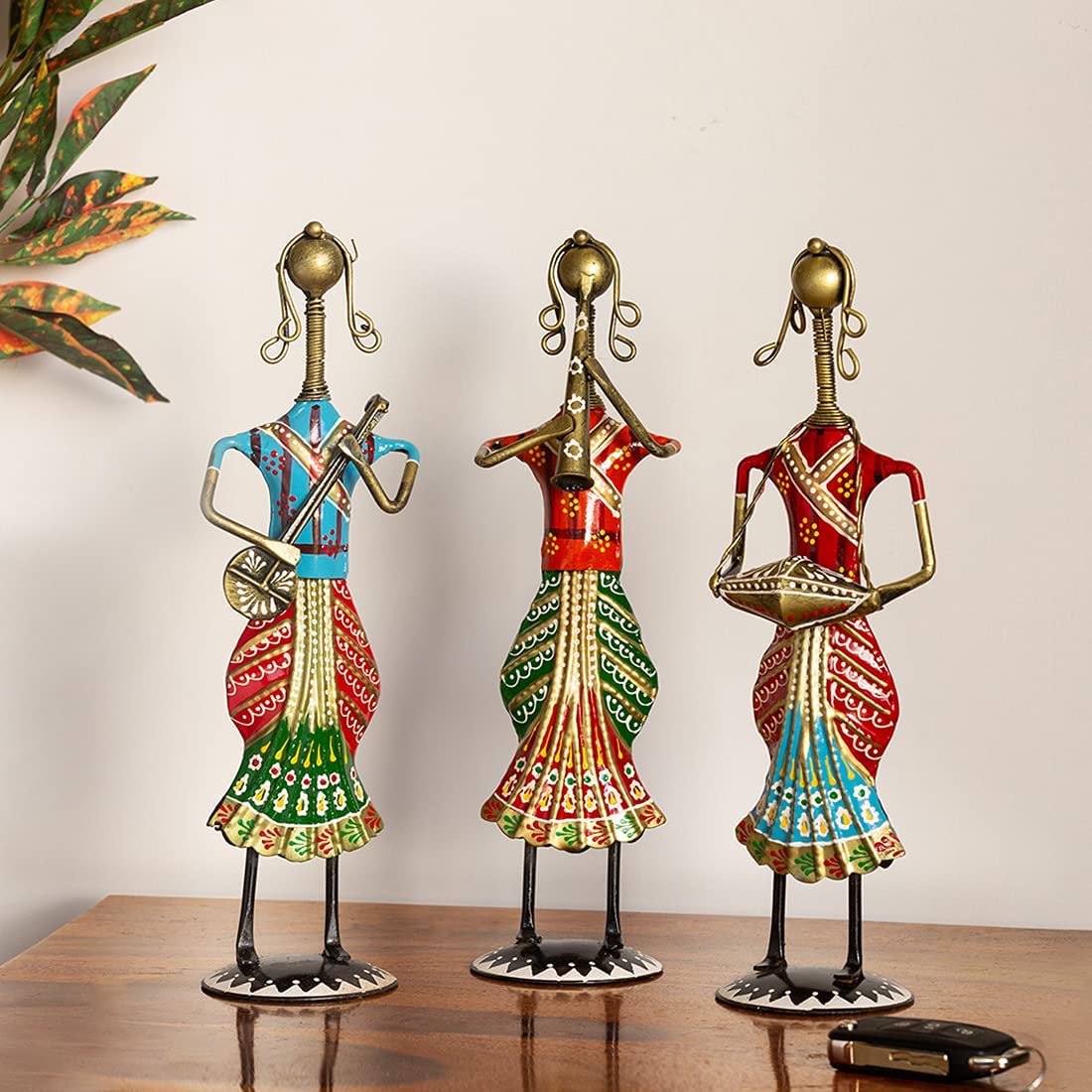 Sardar Lady Musician Figurines (Set of 3) - Nestern