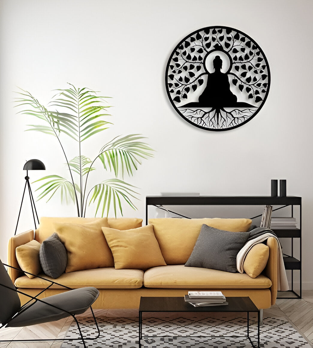 Buddha Wall Art – Sacred Bodhi Tree Metal Decor