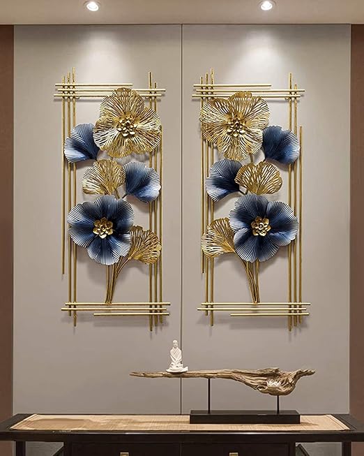 Luxury Golden Ginkgo Metal Wall Art
