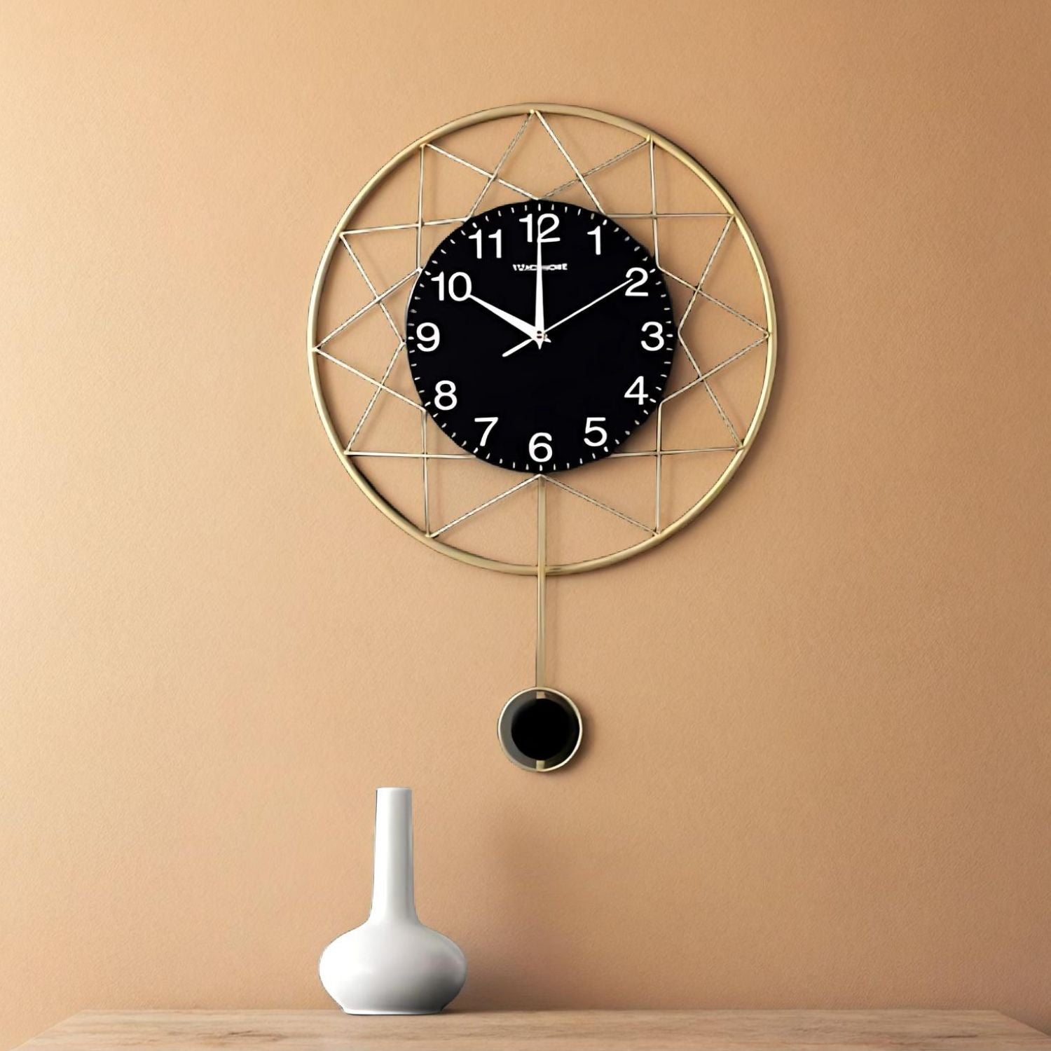 Modern Creative Metal Iron Wall Hanging Clock Elevating Contemporary Decor