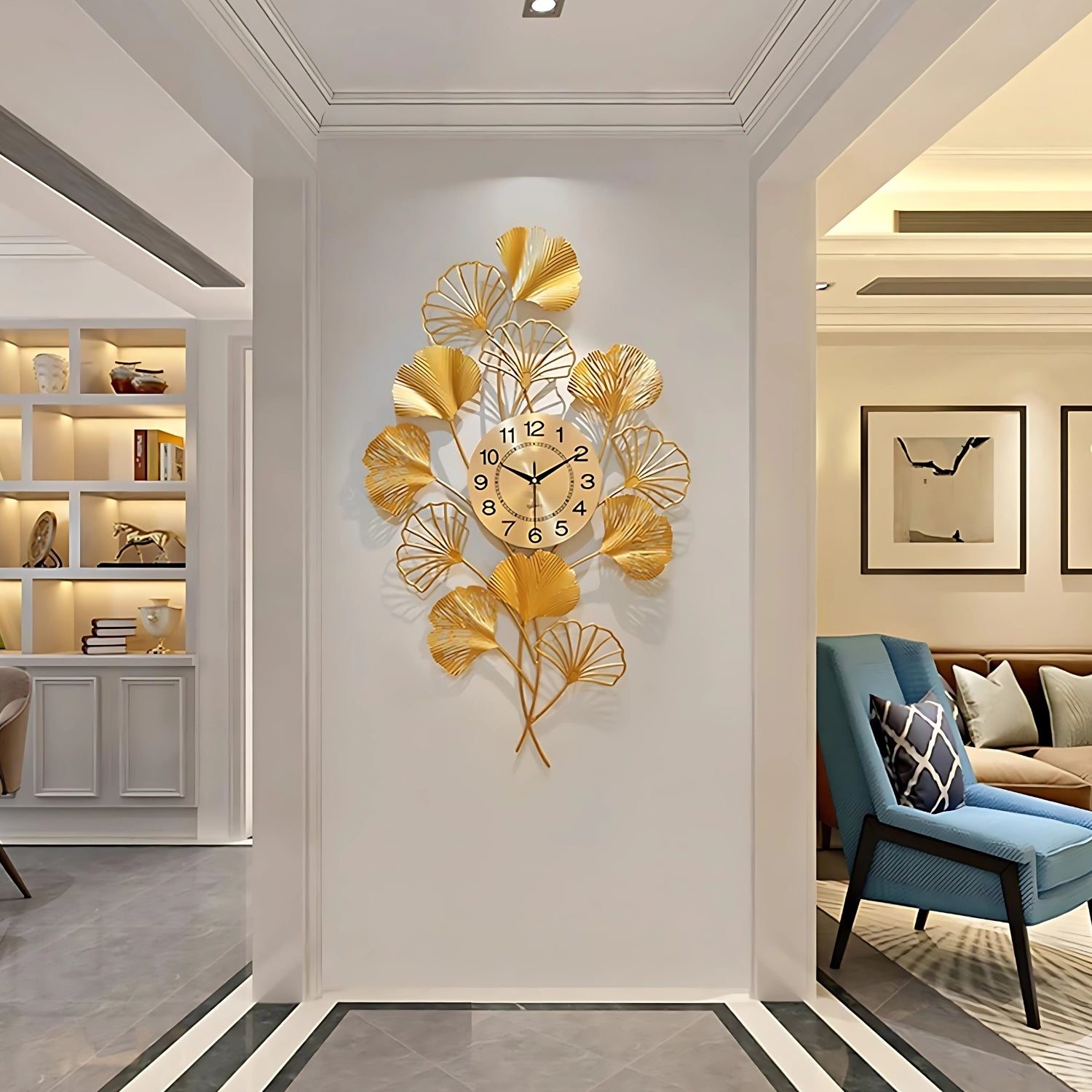 Goldy Star Wall Clock Enhancing Decor With Elegant Shine