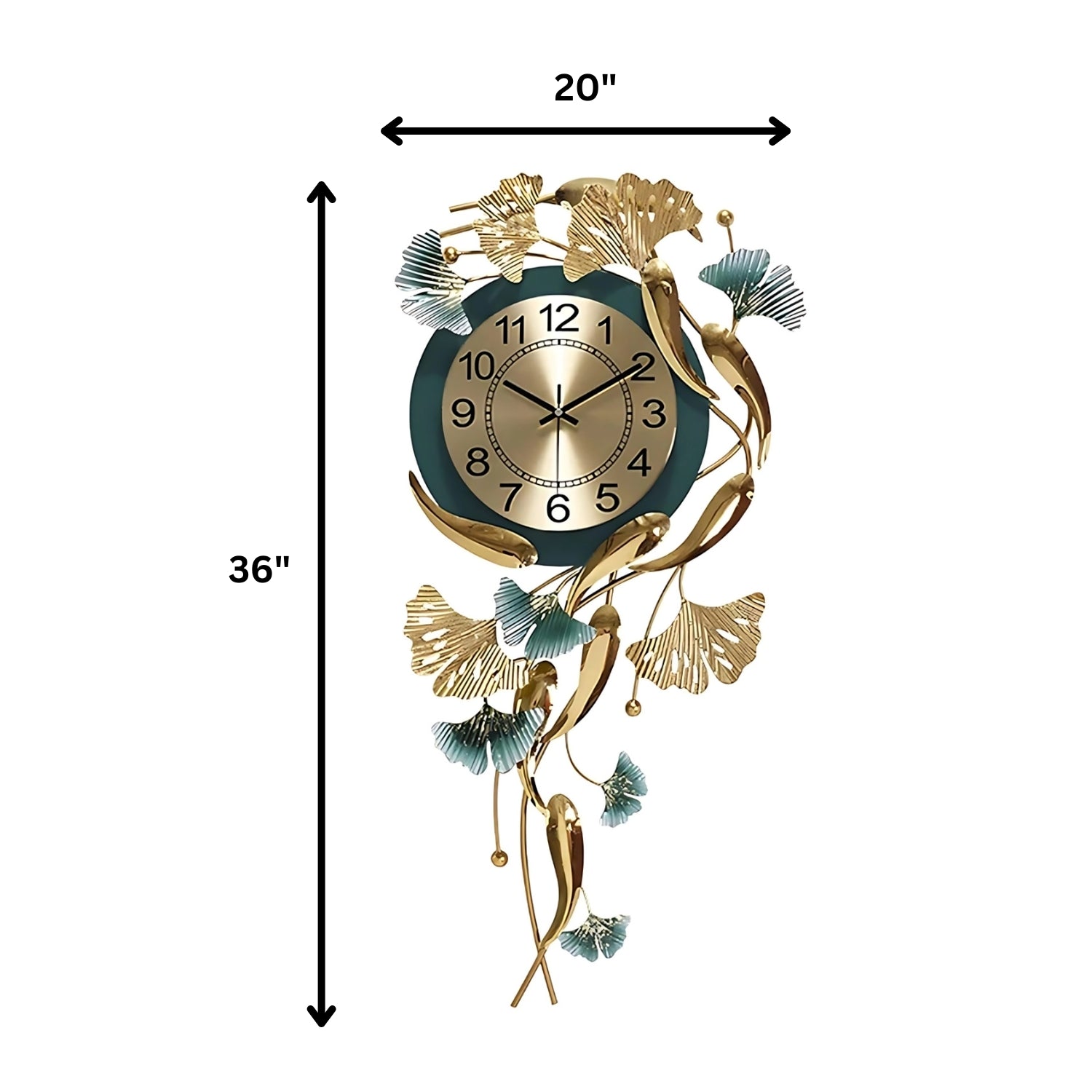 Vertical Fish Designer Wall Clock Showcasing Artistic Nautical Charm