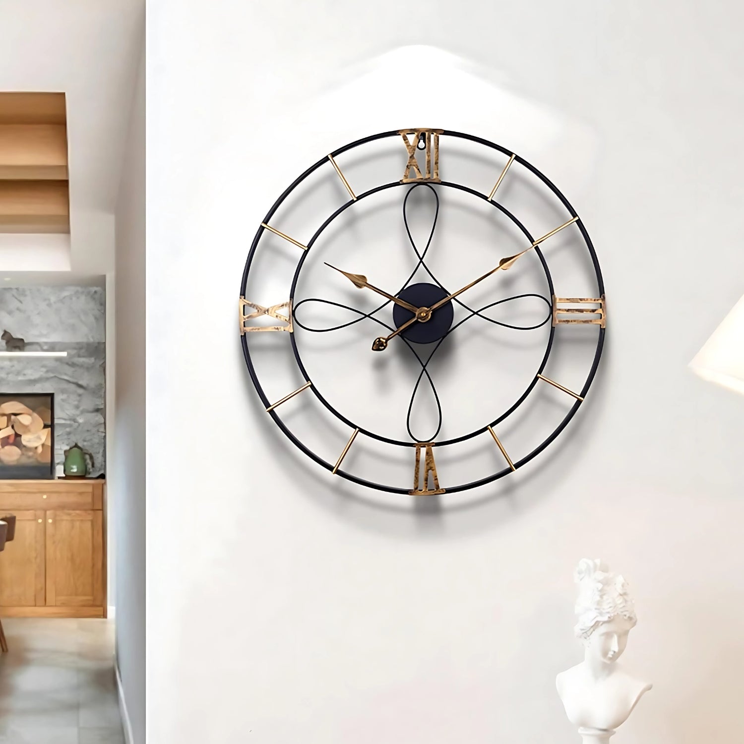 Dasharia Designer Metal Wall Clock Enhancing Modern Decor