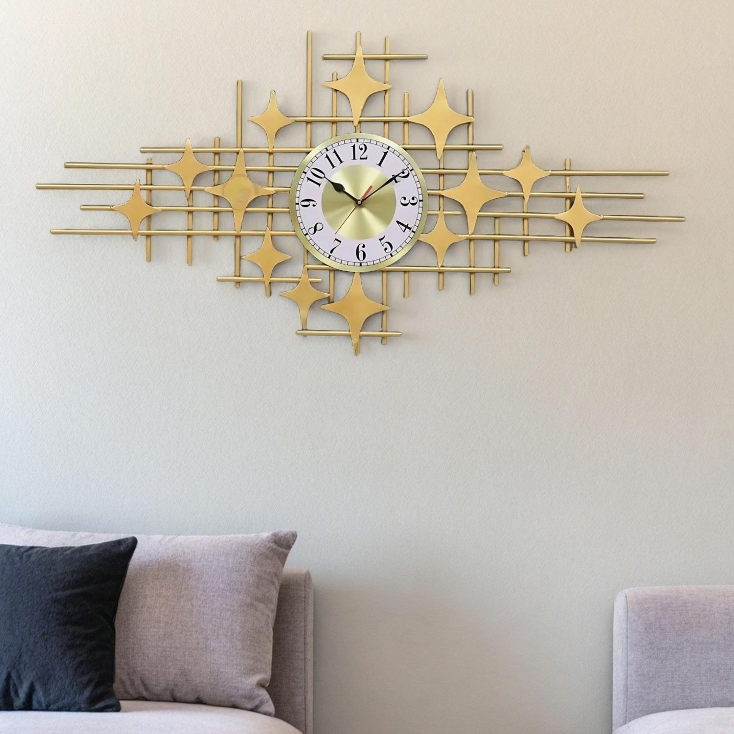 Geometric Design Wall Clock Showcasing Modern Artistry & Style