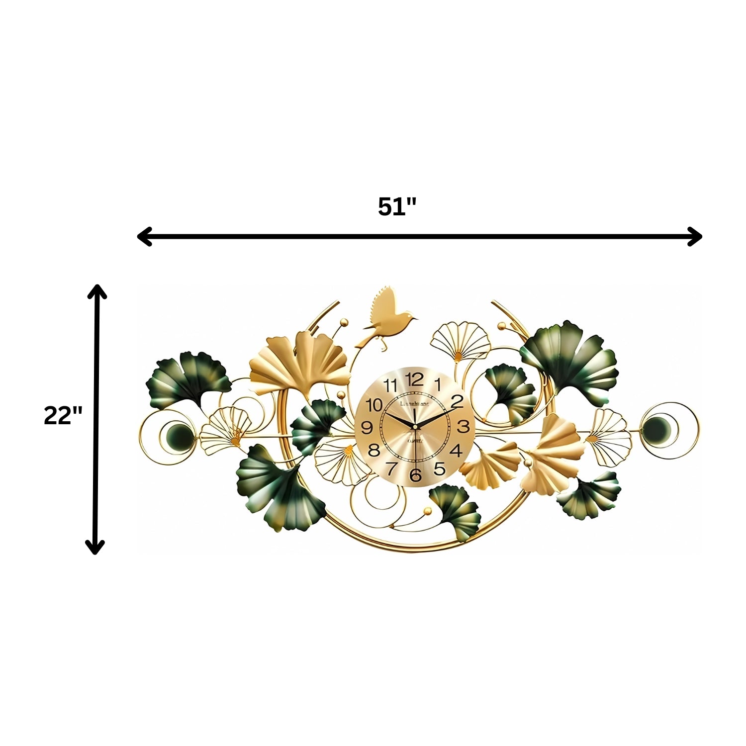 Leaves Iron Wall Clock Infusing Nature Inspired Elegance Decor