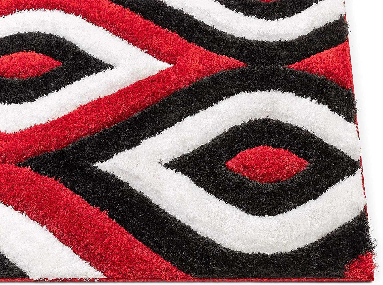 Bold Geometric Concentric Squares Rug - Nestern