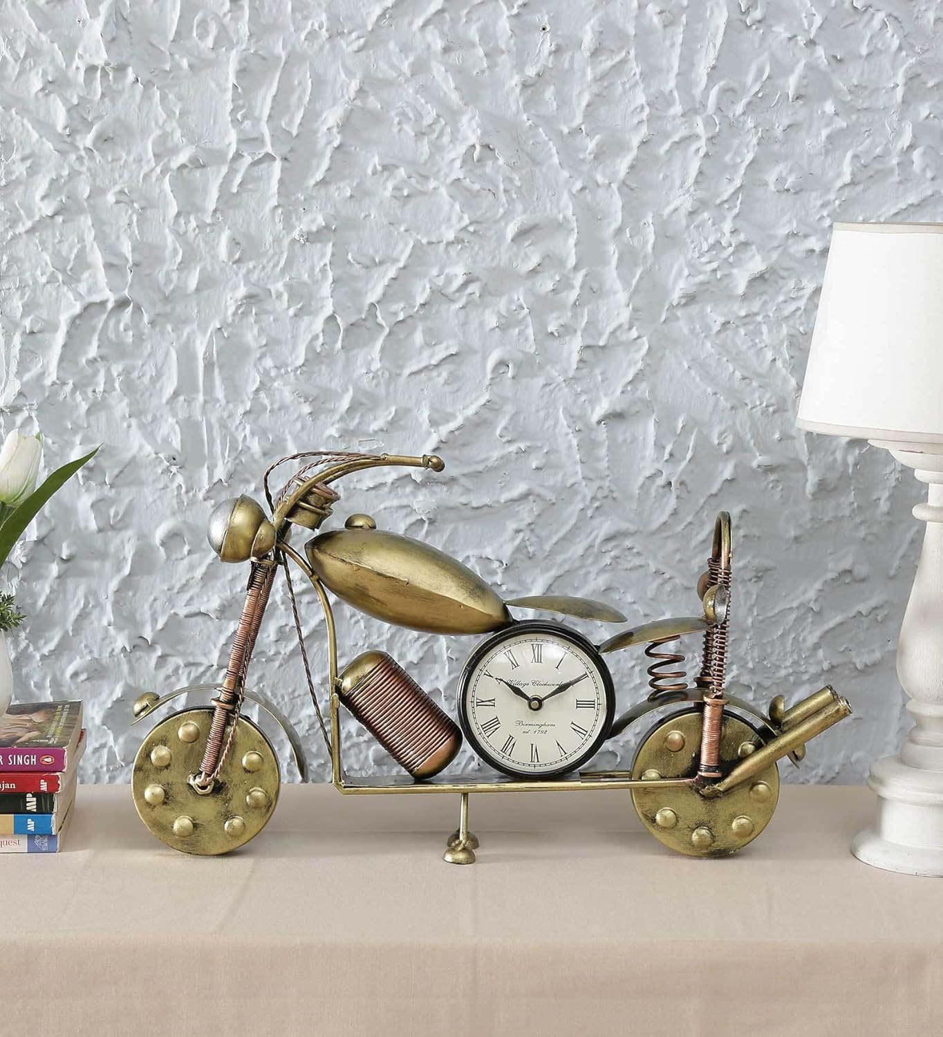 Antique Metal Biker Table Clock - Nestern