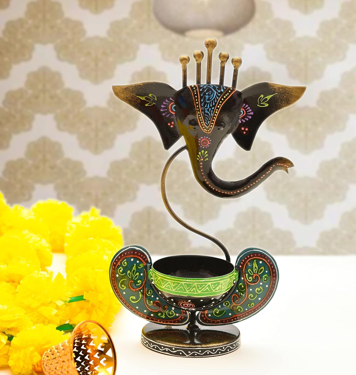 Ganesha-Inspired Decorative Bowl Holder - Nestern