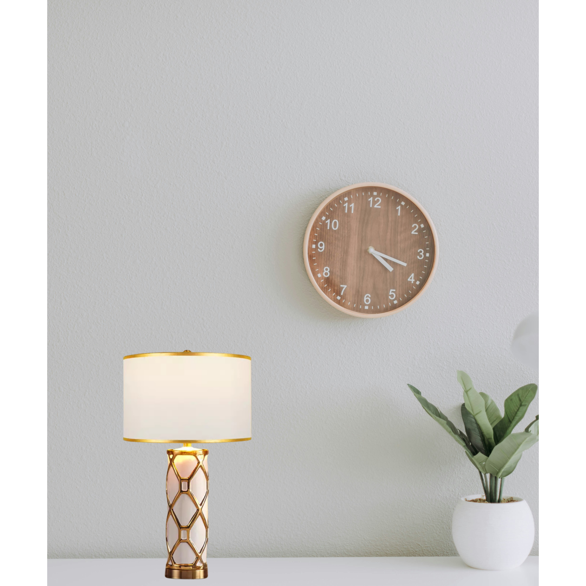 Elegant Gold Table Lamp – Modern Metal & Cloth Design | Model 8372