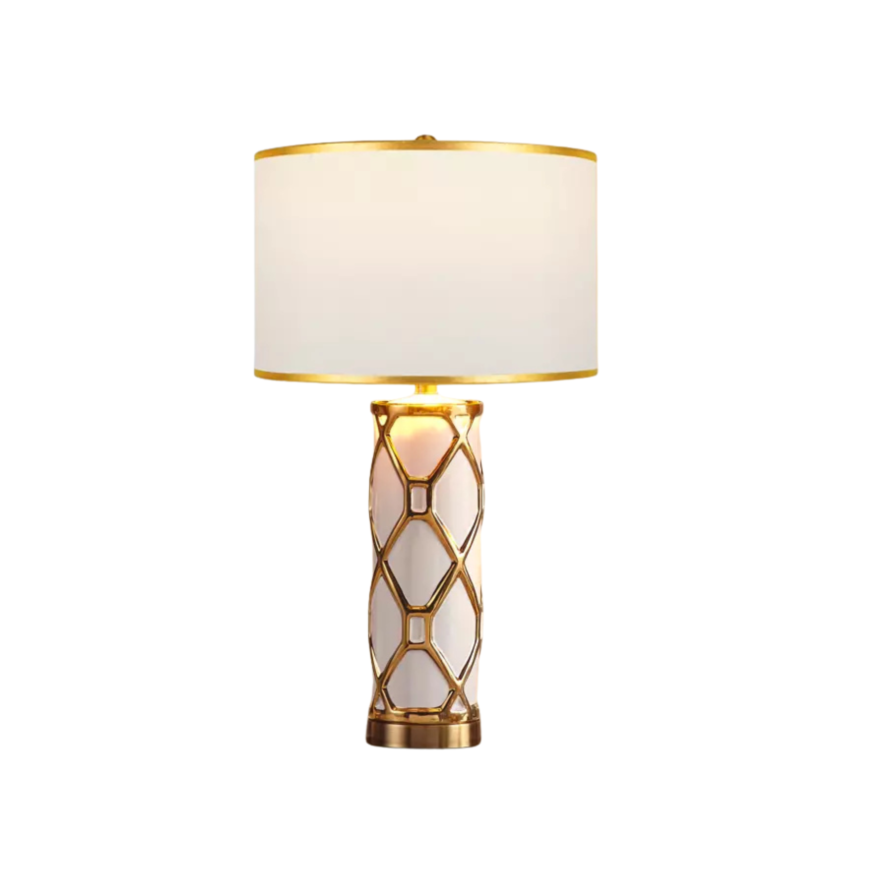 Elegant Gold Table Lamp – Modern Metal & Cloth Design | Model 8372