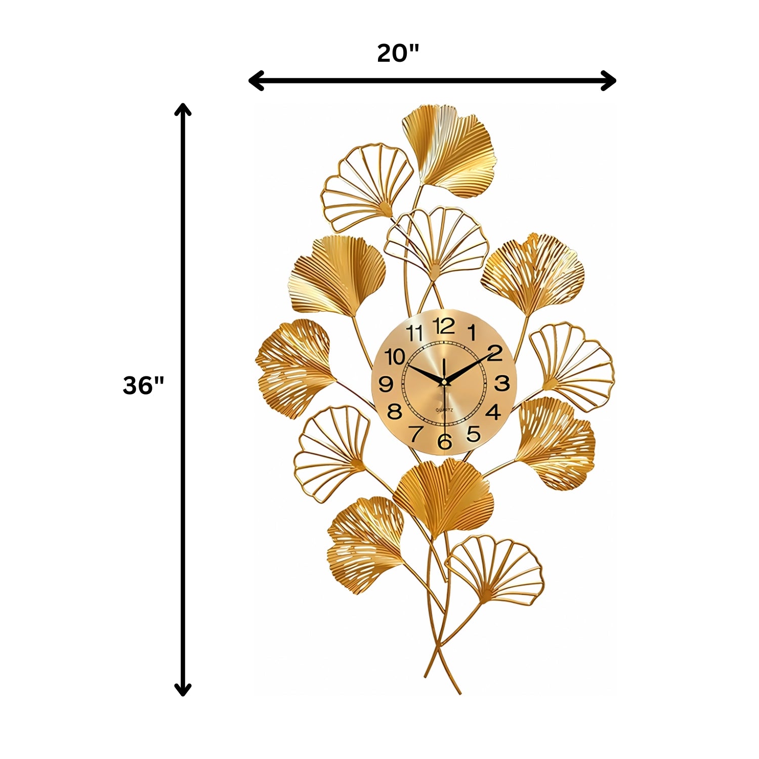 Goldy Star Wall Clock Enhancing Decor With Elegant Shine