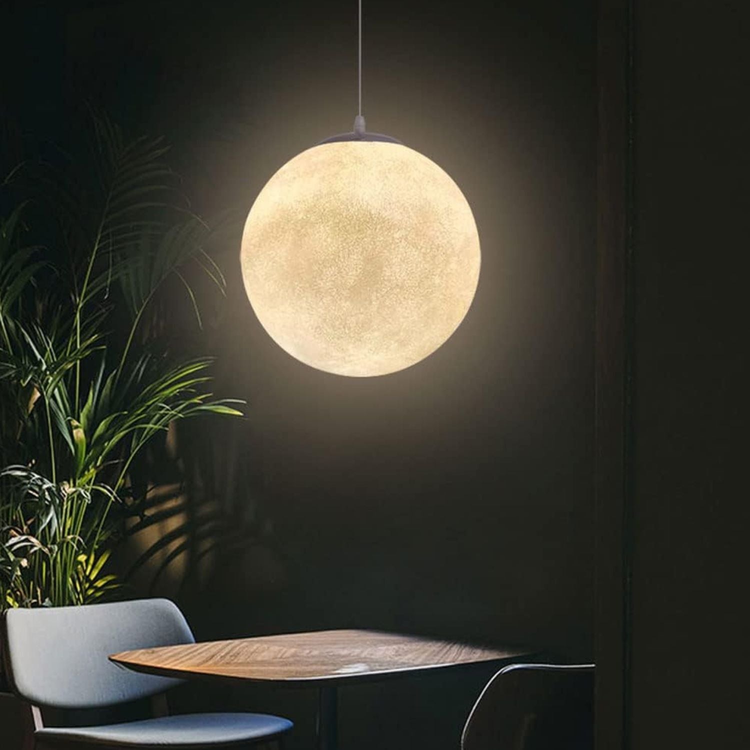 Elegant Milky Globe Pendant Light - Polyethylene Hanging Lamp