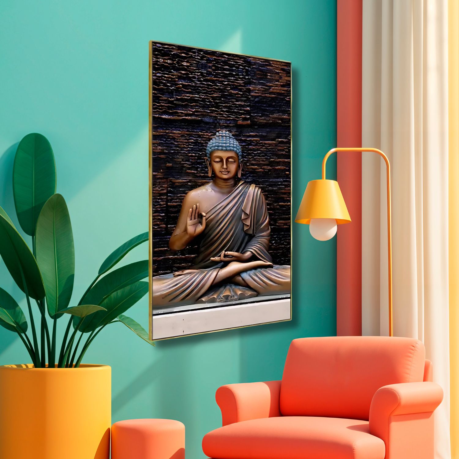Elegant Meditating Buddha Canvas Wall Art For Peaceful Decor