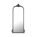 Elegant Victorian Arched Full-Length Wall Mirror with Ornate Detailing
