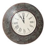 Rustic Green Mosaic Wall Clock with Roman Numerals - Timeless Home Décor - Nestern