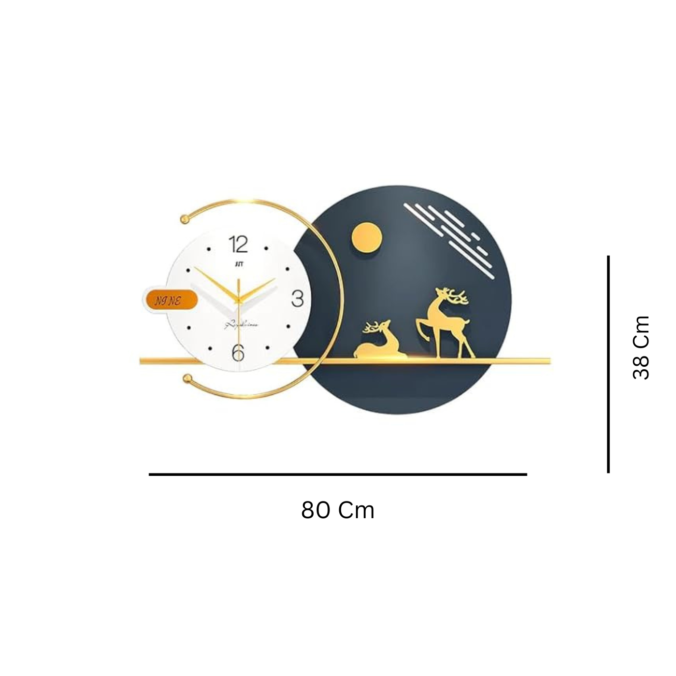 Minimalist Deer Theme Wall Clock – Unique Nature-Inspired Timepiece for Interiors