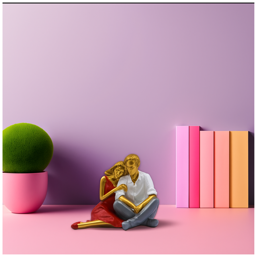 Romantic Couple Sitting Together Figurine For Heartfelt Home Decoration