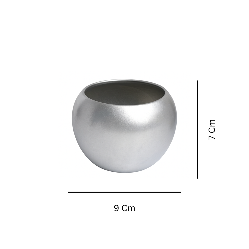 Glossy Ceramic Apple Planter with Indoor Plant – Elegant Table Decor