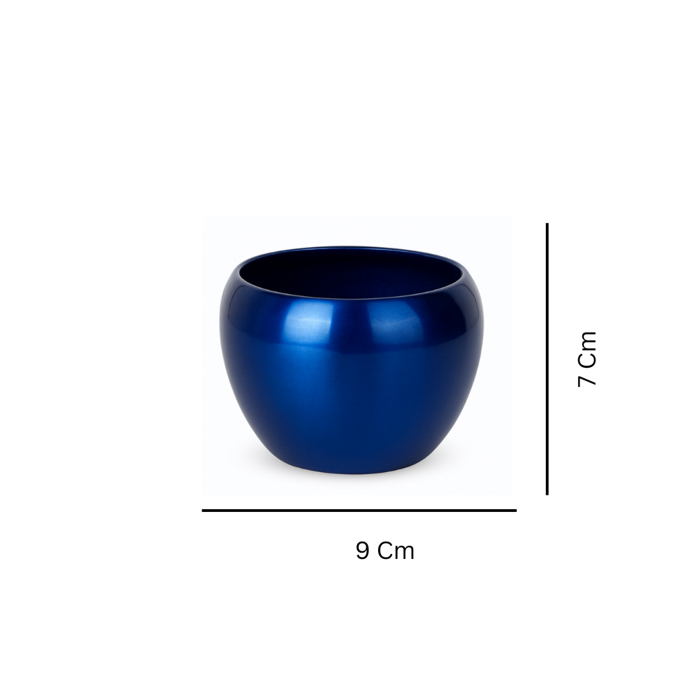 Glossy Ceramic Apple Planter with Indoor Plant – Elegant Table Decor