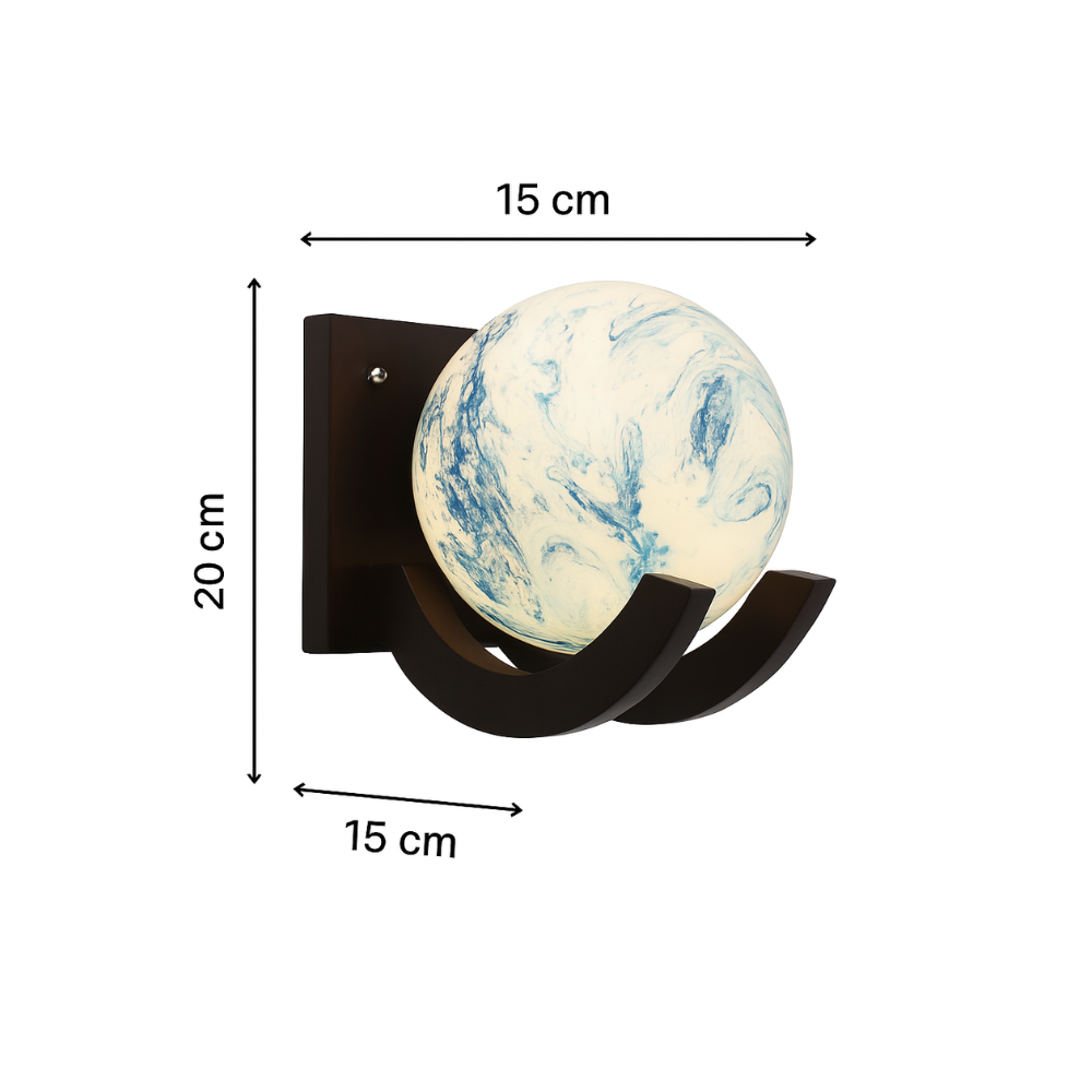 Marbled Spherical Wall Lamp