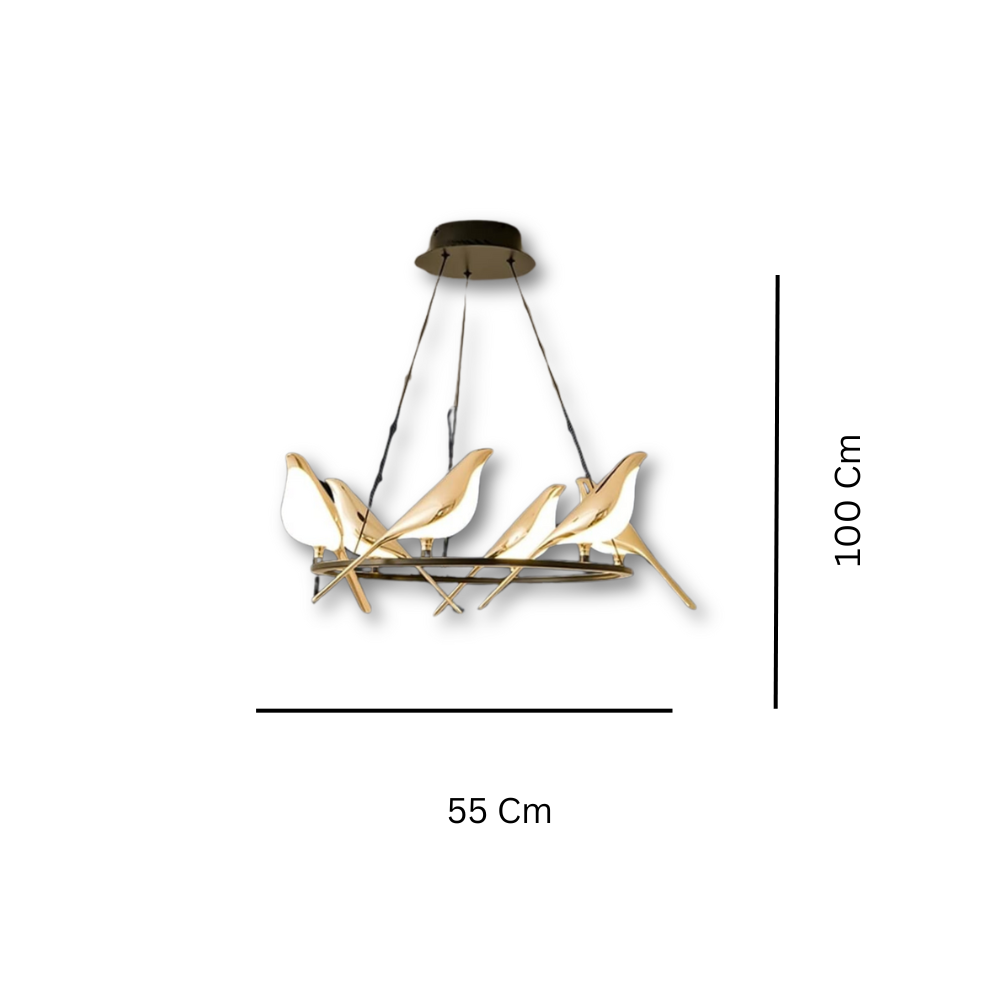 Elegant Bird-Inspired LED Chandelier – Luxury Artistic Pendant Light