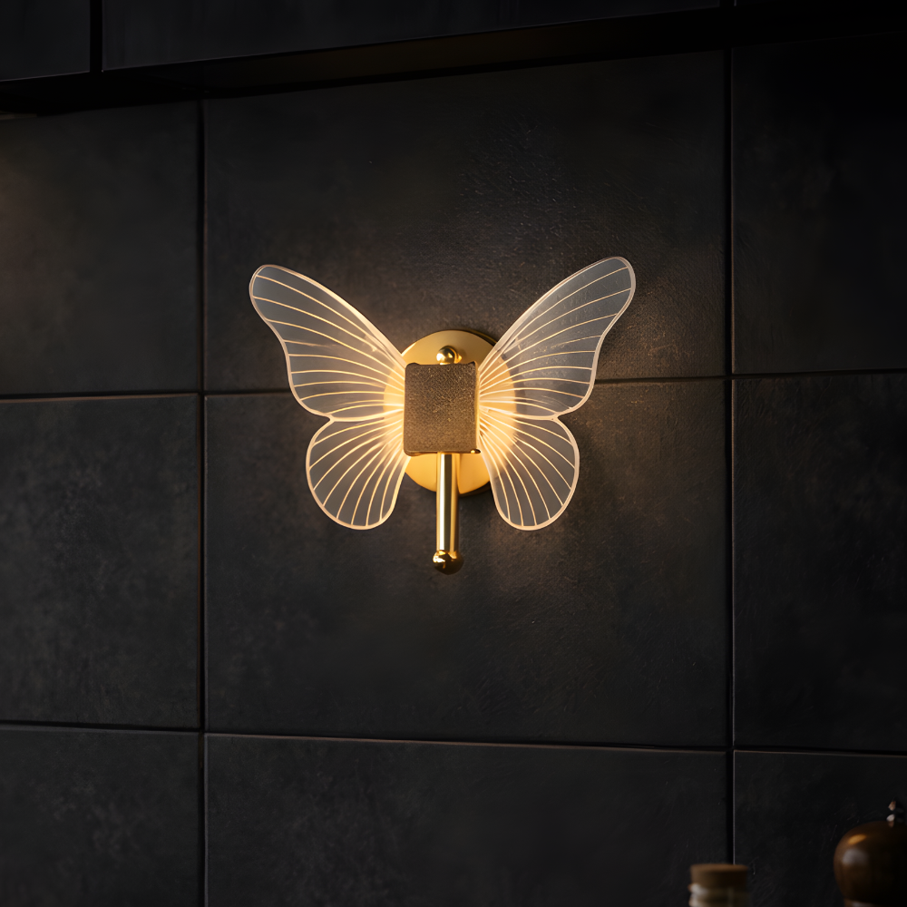 Butterfly LED Wall Light with 3 Color LED – Elegant Modern Decorative Wall Lamp for Bedroom & Living Room