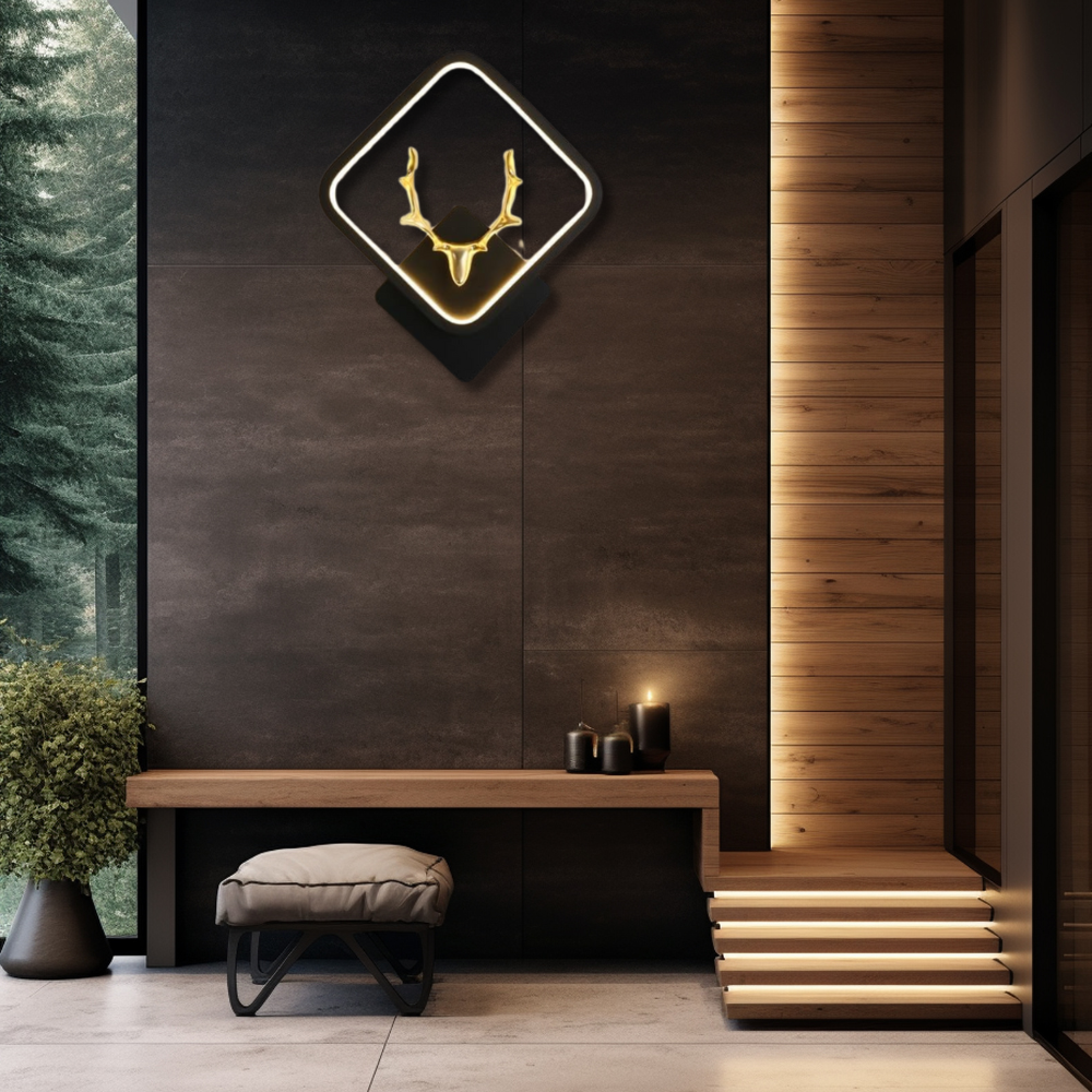 Modern LED Deer Antler Wall Light – Decorative Ambient Lamp for Living & Bedroom