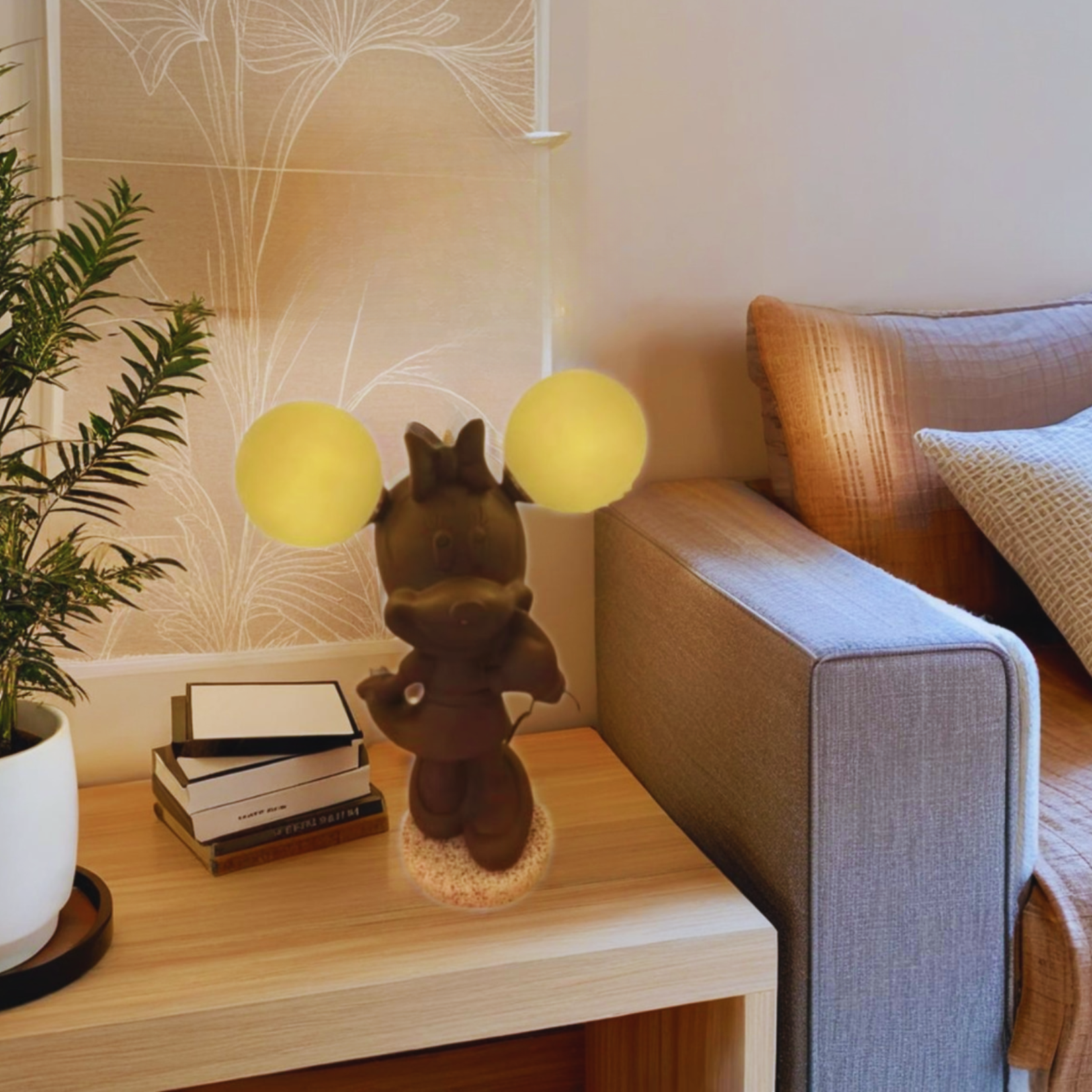 Adorable Cartoon Character Table Lamp – Resin & Glass LED Design | Model TD-30312