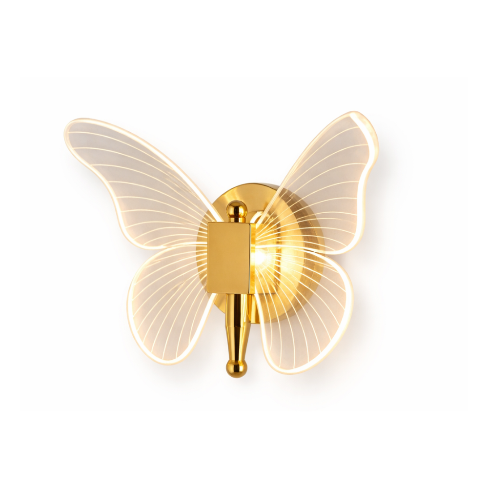 Butterfly LED Wall Light with 3 Color LED – Elegant Modern Decorative Wall Lamp for Bedroom & Living Room