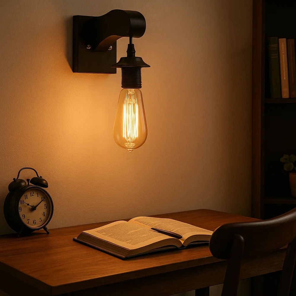 Industrial Edison-Style LED Wall Lamp
