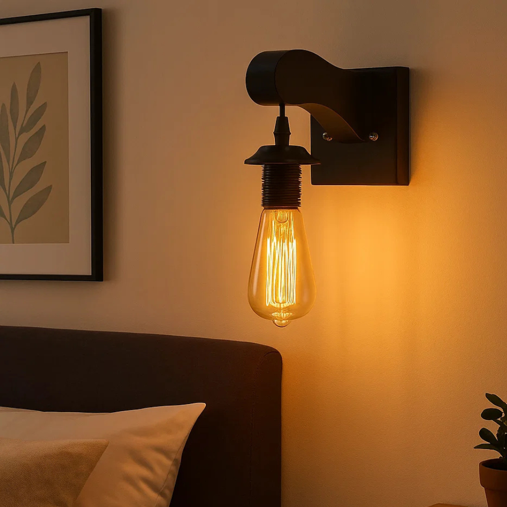Industrial Edison-Style LED Wall Lamp