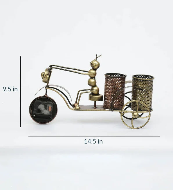 Bicycle Desk Organizer with Clock - Nestern