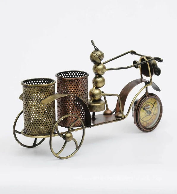 Bicycle Desk Organizer with Clock - Nestern