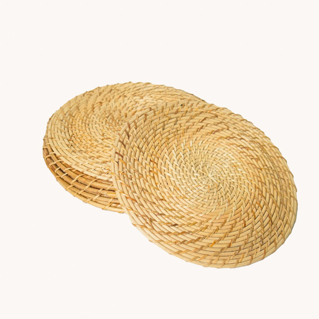 Handwoven Natural Straw Placemats