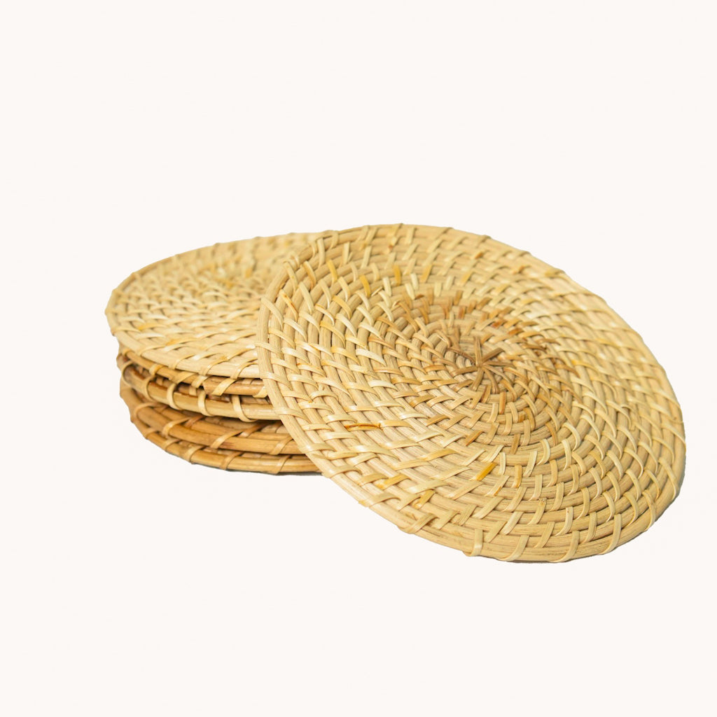 Handwoven Natural Straw Placemats
